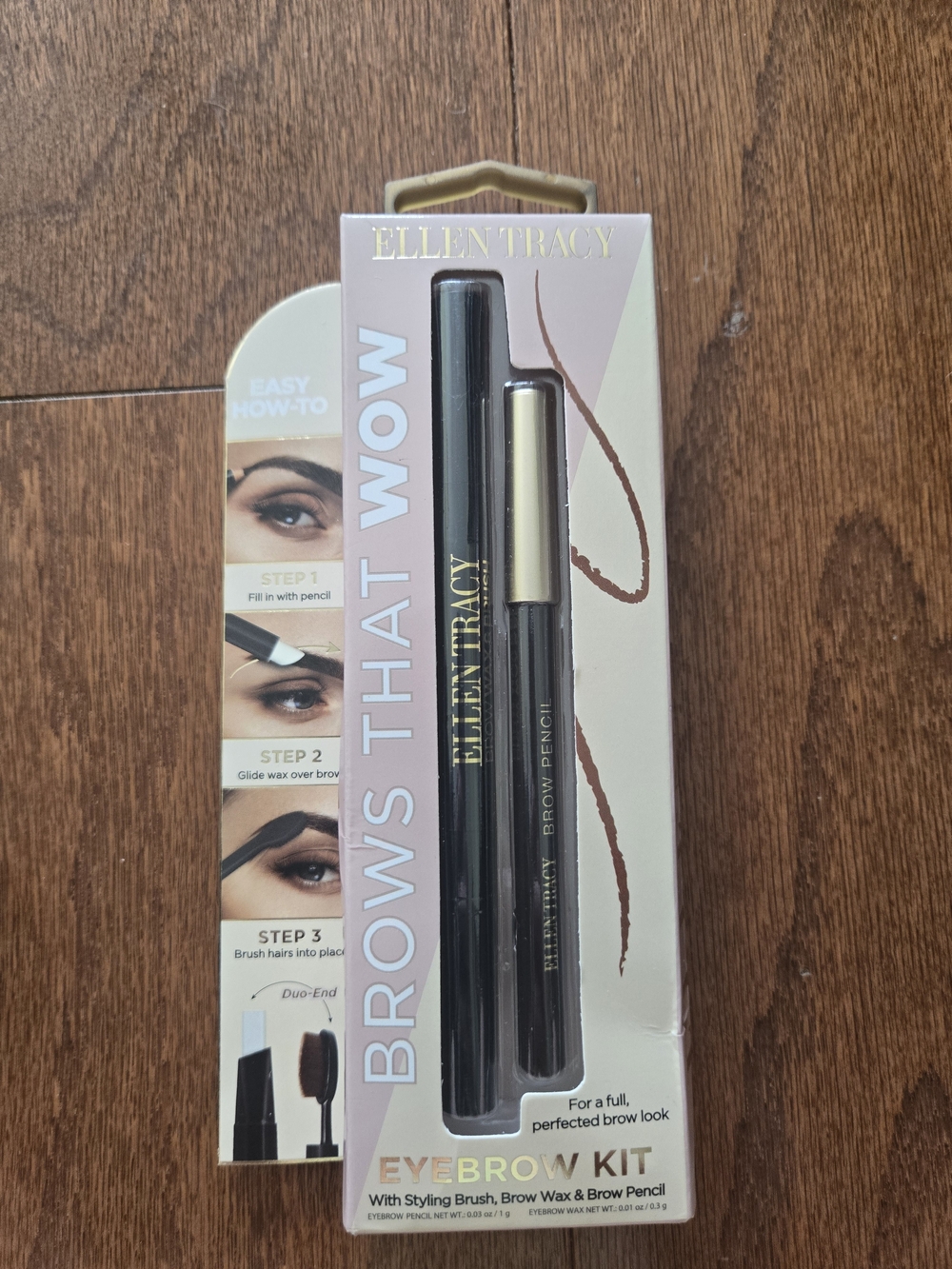Ellen Tracy Eye Brow Kit - Brown & Gold Accents